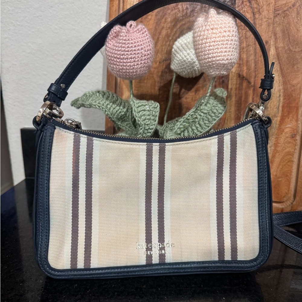 Kate Spade Navy and Cream Striped Women's Bag - Picture 12 of 13